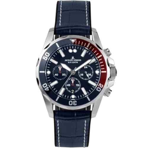 JACQUES LEMANS Herren Chronograph Liverpool Diver 1-2091B