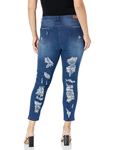dollhouse Women's Size Front and Back Destructed Junior Plus Medium Skinny2