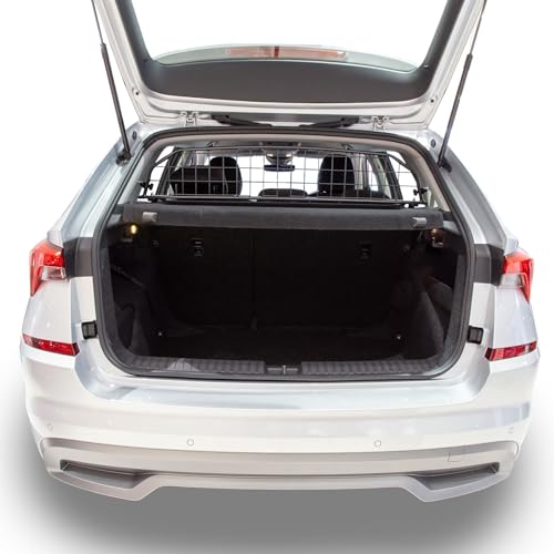 Travall Hundegitter für Škoda Kamiq (2019-) Fahrzeugspezifisches Hundegitter, Kofferraumschutz für Hundetransport, Gepäckschutz, Robustes Stahlnetz Auto Hundesperre