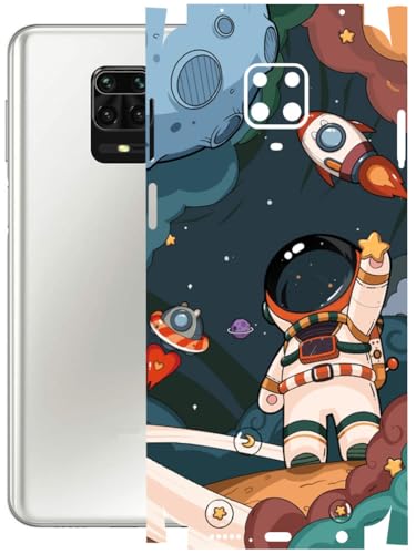 Image of AtOdds - Full Body Back Screen Guard Protector Film - Lamination Wrap Skin Sticker Compatible with REDMI Note 9 PRO MAX | Scratchproof Matte Finish (Space)