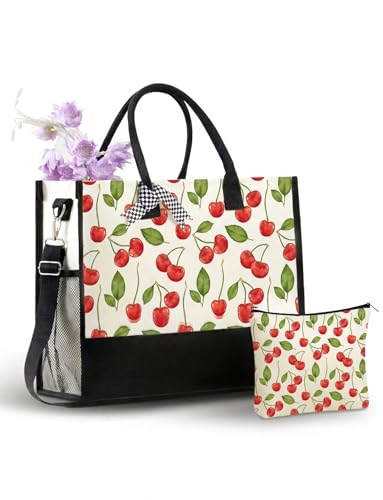 InnoBeta Cherry Gifts for Cherry Lovers, Canvas Tote...