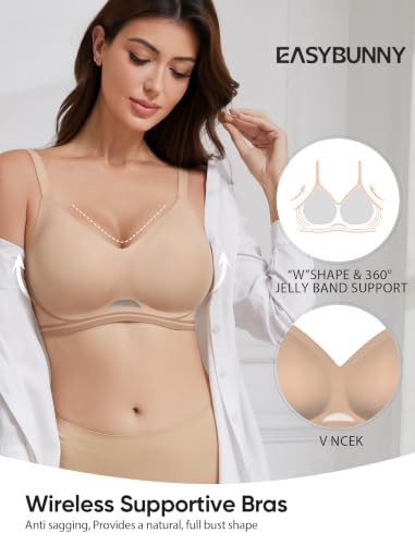 Image of Wireless Bras for Women No Underwire Seamless Buttery Bralettes Smoothing Women's Bras Full Coverage Shapedly Bra
