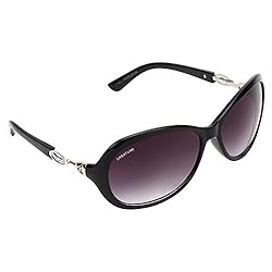 CREATURE Gaga Cat-Eye Oversize Sunglasses For Girls(Lens-Purple||Frame-Black||GAGA-007)