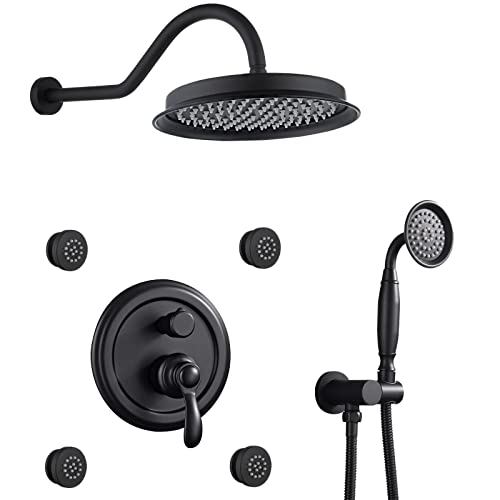 Système de douche cachée en laiton massif et finitions haut de gamme ui