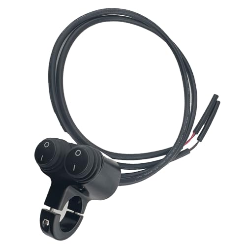 Image of FainWan 12v 5A Motorcycle ATV Bike 7 /8 inch 22mm Handlebar Dual Control Multifunctional Headlight Waterproof Switch Dangerous Brake Fog Light 2 in 1 Switch (Black)