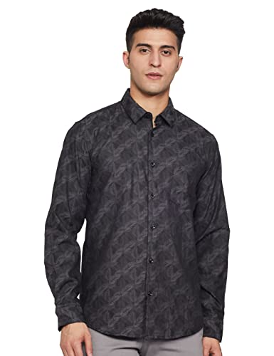 Image of Parx Men's Printed Slim Fit Casual Shirt