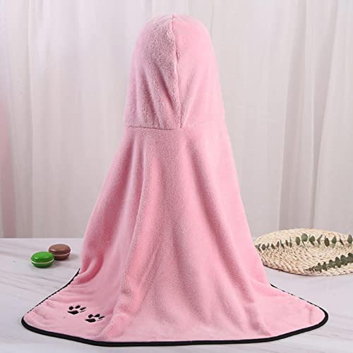 Peignoir de bain de chat et chien en microfibre super absorbante gris - 5
