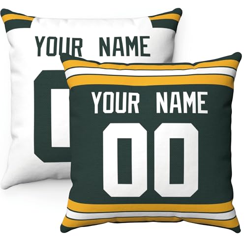 Image of ANTKING Throw Pillow 2 Pack Custom Any Name and Number Personalized Gift for Men Women Boys