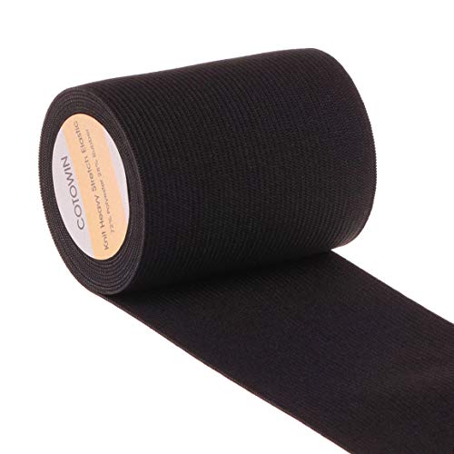7,6 cm breit Stricken Heavy Stretch Hohe Elastizität Elastic Band 3 Meter schwarz Cover