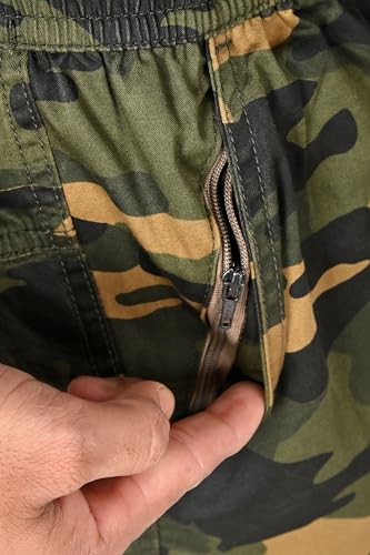 Image of Men's Premium Cargo Pants | Regular Fit Multi Pocket Premium Military Printed Cotton Casual Cargo Joggers Pants for Men |