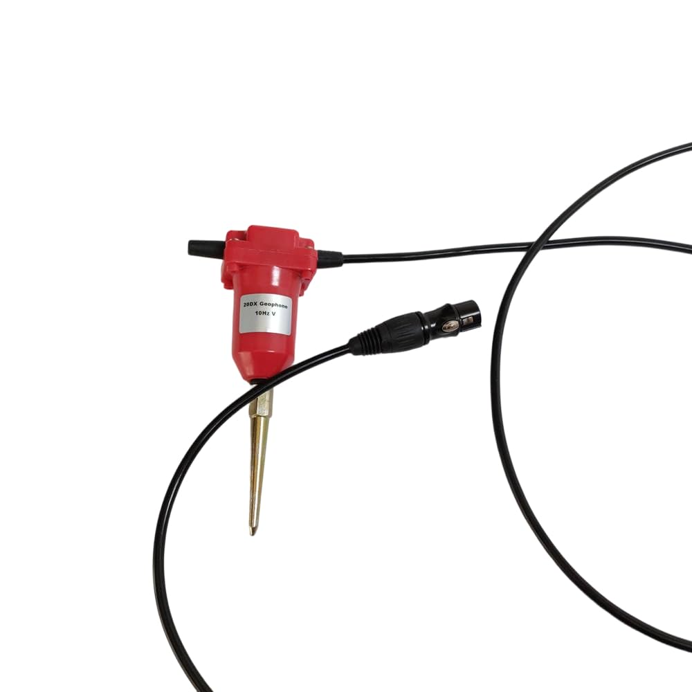 Single 20DX Geophone Vertical in Waterproof Land Case, 10Hz Seismic Geophone with Female XLR Connector