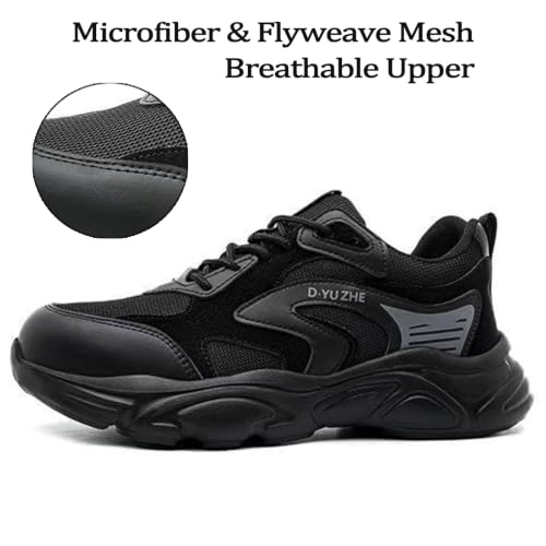 Image of Nutropa Steel Toe Boots for Men, Lightweight Safety Work Shoes, Comfortable Breathable Composite Toe Boots Slip-Resistant Indestructible Shoes