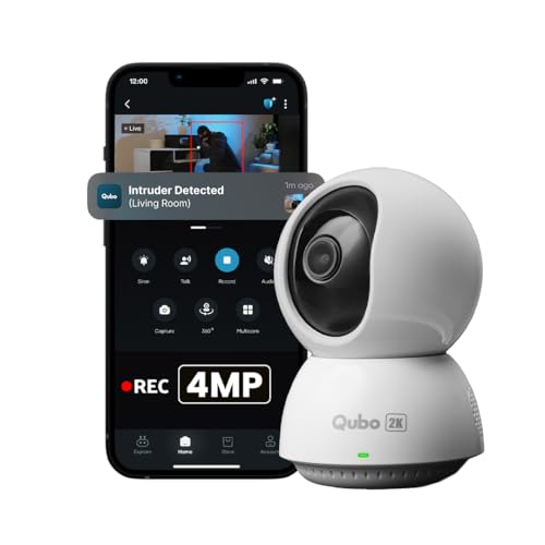 Qubo Smart 360° 4MP [Ultra 2K] Wi-Fi Security Camera | Indoor CCT...