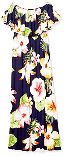 28-Palms-Womens-Tropical-Hawaiian-Print-Off-Shoulder-Maxi-Dress
