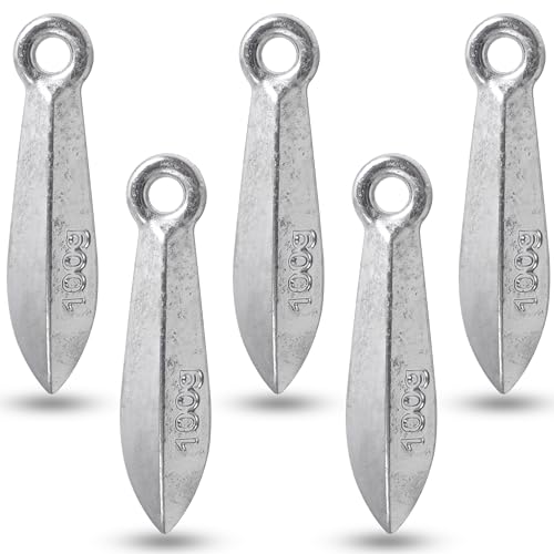 Bank Sinkers Fishing Weights Sinkers Surf Fishing Weights Saltwater Bullet Fishing Sinkers Weights Catfishing Gear Tackle for Ocean Surf Fishing Bottom Rigs