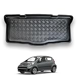 NOMAD Peugeot 107 (2005-2014) Boot Liner Tailored Fit Car Floor Mat Protector Non Slip Waterproof Raised Edges Compatible Custom Fit Accessory Black Dog & Pet Friendly Easy Install All-Weather