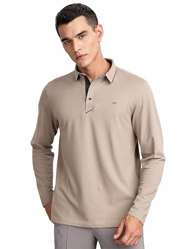 Image of STELLERS Men's Full Sleeve Polo T-Shirt | Premium Cotton | streatchable | Enzyme bio Washed | Feather Touch Feel | Sustainable