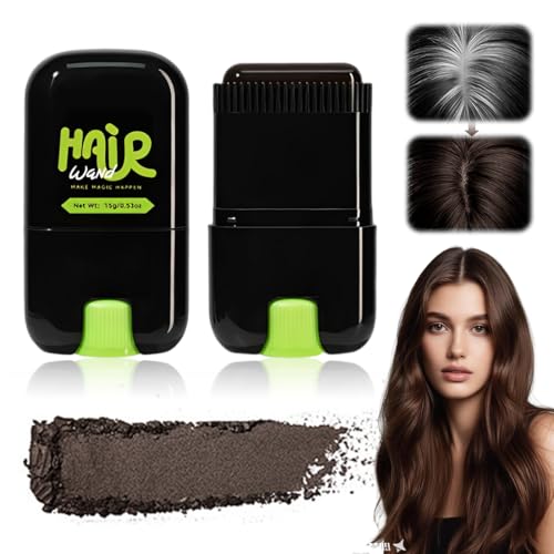 Bâton De Coloration Instantanée Avec Peigne Intégré, Bâton De Teinture Pour Cheveux Imperméable, Teinture Cheveux Femme, Cache Racines Cheveux Blanc (Brun Foncé)