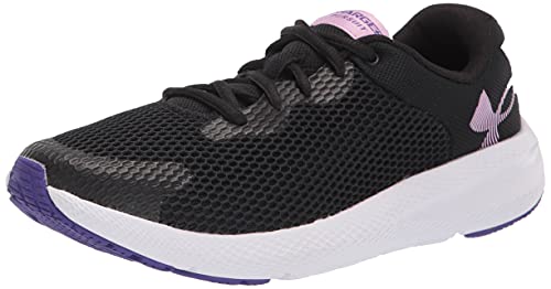 Under Armour Girls' Big Kid Grade School Charged Pursuit 2 BL , Black (001)/White , 7