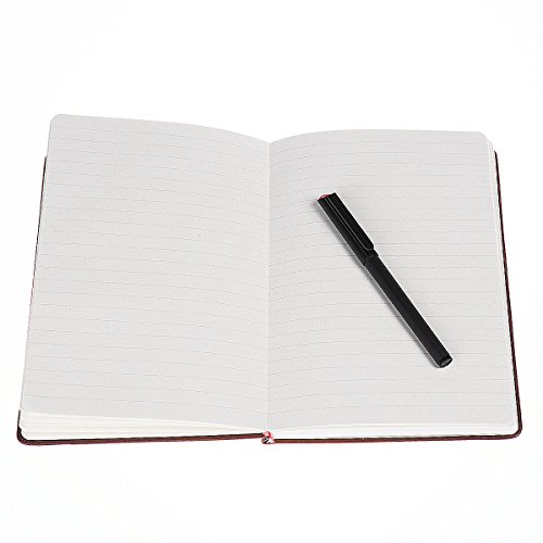 WERTIOO-Hardercover-Journals-200-Pages-Diary-Leather-Lined-Journal-Notebook-Writing-A5-100gsm-Thick-Paper-Notebooks-with-Pen-Hold-for-Work-Men-Women-84-x-57-in