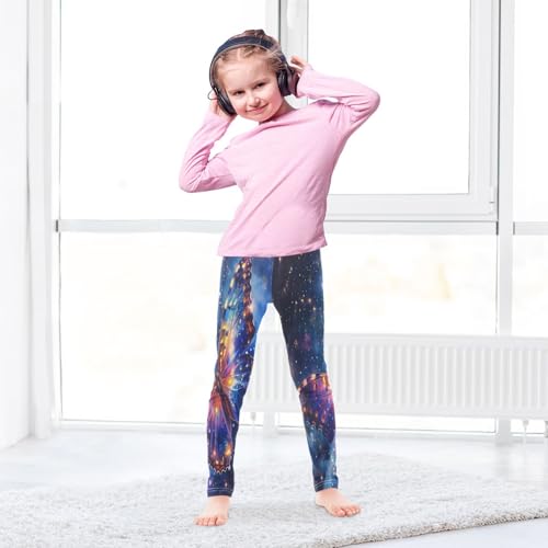Toddler Girls Leggings Printed Yoga Pants Leggings Blue Purple Butterfly for Kids4