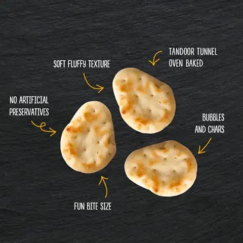 Miniatura 6 de Member's Mark Tandoori Style Naan Bites  Ideal con hummus, salsas o como aperitivo cubierto  (paquete de 3, 22.2 onzas, 43 piezas por paquete)