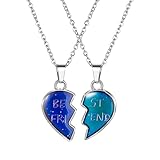 ❤ Cambio de color: cadena de colores de moda, el color del colgante en forma de corazón cambia con la temperatura, ligero y no fácil de romper, adecuado para uso a largo plazo, están decoradas con colgantes en forma de corazón, delicados y hermosos.