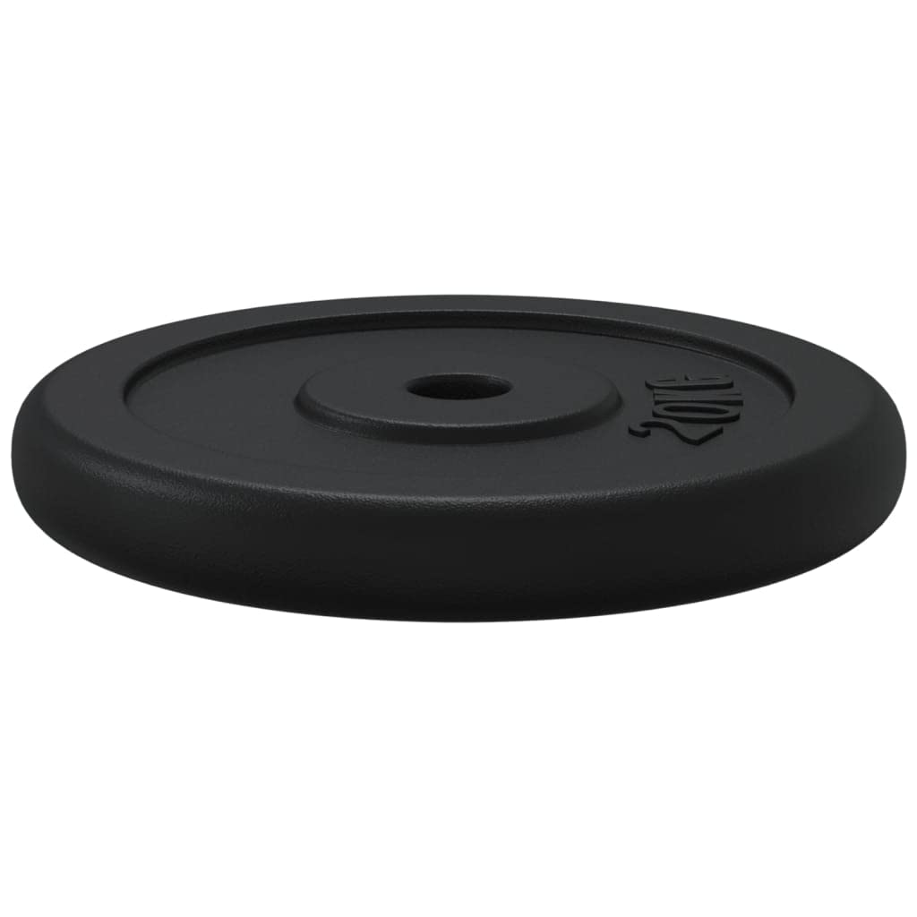 Juego de discos de pesas (40 kg, hierro fundido, diámetro de 30 mm
