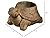 Classic Home and Garden Cement Buddies Indoor Outdoor Planter with Drainage Hole, Turtle, Rust, Small, 6in