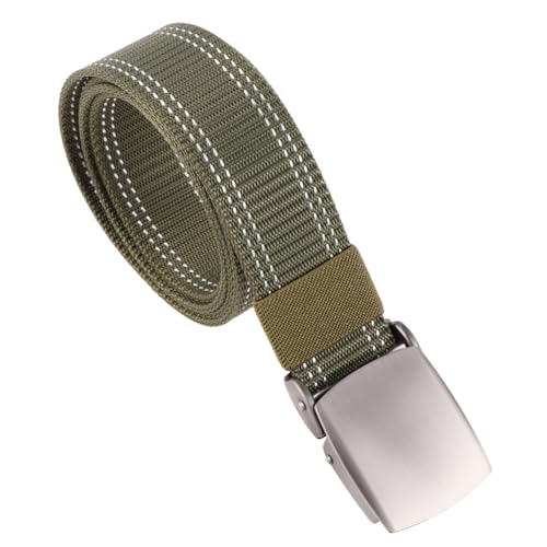 LIFKOME Canvas Belt Plastic Buckle Men Waist Belt Lightweight Adjustable for Tightness Suitable for Travel Casual Wear