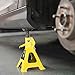 YELLOW JACKET 2 Ton Jack Stands with Double Locking and Large Foot Base for Lifting Car, Heavy Duty Steel, 4,400 lb Capacity, Yellow, 1 Pair