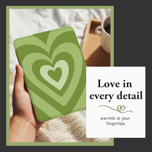 Image of CoBak Lightweight Stand Cute Case for 7 inch Kindle Paperwhite 12th Gen 2024 and Kindle Colorsoft with Right Hand Strap - Compatible with iPhone MagSafe, for Samsung /Anker Wireless Charging Pads