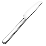 KINGSTONE Stainless Steel Dinner Knives Set of 4, 8.9-Inch Shiny Mirror Dinner Knife with Clean Design, Heavy Duty Butter Knife, Sharp Table Knives for Home Kitchen, Restaurant Use