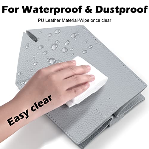 Tissue Box Cover, Tclouda, Modern Pu Leather Square Tissue Box Holder For Creative Decorative, 2 Pack, Ideal For Bathrooms/Office/Car/Nightstand/Outdoor Tent/Dining Table, 5"X5"X5", Double Gray #TOP5