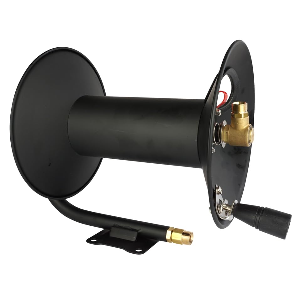 Schlauchtrommel | für Kärcher HD HDS Kränzle Hochdruckreiniger | bis 280 bar | bis zu 50m Länge (siehe Artikelbeschreibung) | M22x1,5 AG x M22x1,5 AG | Hochdruckschlauch Schlauchaufroller