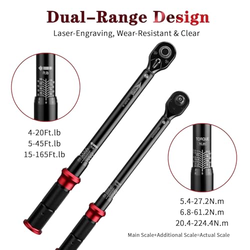 Clé dynamométrique pour réparation de vélo et voiture à double échelle - 4
