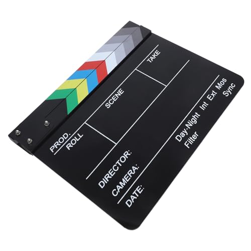 WEKADRIN Claqueta Acrílica Profesional para de Acción Tablero Ligero y Portátil para Rodajes y Estudio Fotográfico Herramienta Duradera para Cine y Fotografía