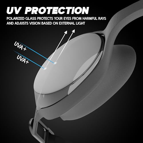 Image of KONEX Eco Swimming Goggles | Adults | Polarised UV Lens | Grey