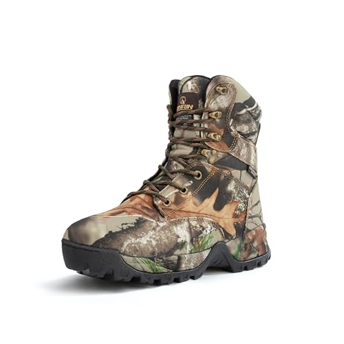 Best Mid Season Hunting Boots for Your Next Adventure 11 R RUNFUN Men's 7' Waterproof Lightweight Hunting Boots Insulated Non-slip Hiking Boot, 200g Thinsulate(RF2302-7CVA, Size8)