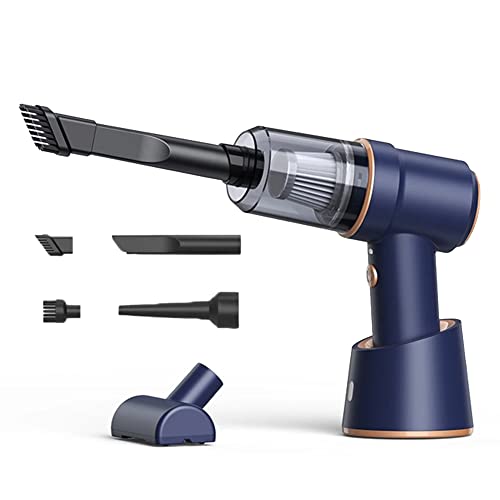 DIioee 80000Pa 2 in 1 Aspirapolvere per Auto e Casa Ricarica Wireless Spolverino Compresso Spolverino Palmare Ad Alta Ventola