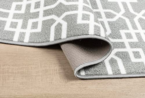 GULLAMBO Washable Non Slip Mat for Wooden Floors - Super Absorbent Dirt Trapper - Indoor Floor Mat, Kitchen and Hallway Runner Rugs (40x60cm, Grey) - Image 3