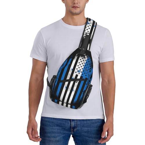 Bolso tipo bandolera deportivo para pecho negro miniatura 6