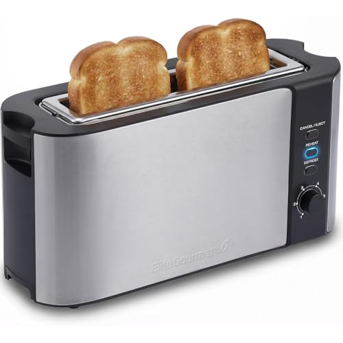 Elite Gourmet ECT3200 2-Slice, 1 Long Slot, Slim Toaster