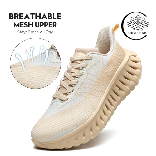 Image of GSLMOLN Walking Shoes for Men Casual Shoes Breathable Lightweight Walking Sneakers for Workouts & Gym Cushioned Flexible Mens Shoes Training Fashion Sneakers