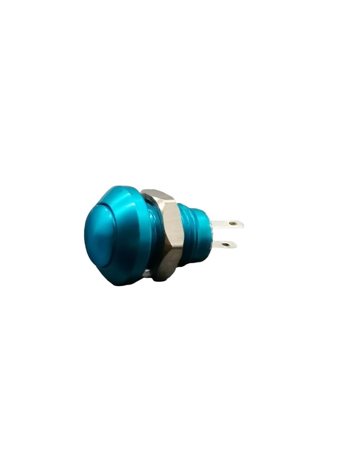 KUKEUC77Q 8mm instantaneous Mini Metal horn doorbell button switch(Blue)