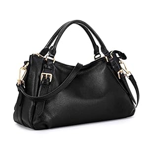 Kattee Women’s Soft Genuine Leather Crossbody Bags Ladies Designer Purses Medium Size Hobo Handbags Top Handle