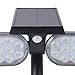 Solar Motion Sensor Wall Light, 2 Heads IP65 Waterproof High Brightness LED Lawn Spot Lights, Solar Landscape Spotlights LED Solar Powered Garden lights for Outside Yard Wall Pathway Walkway