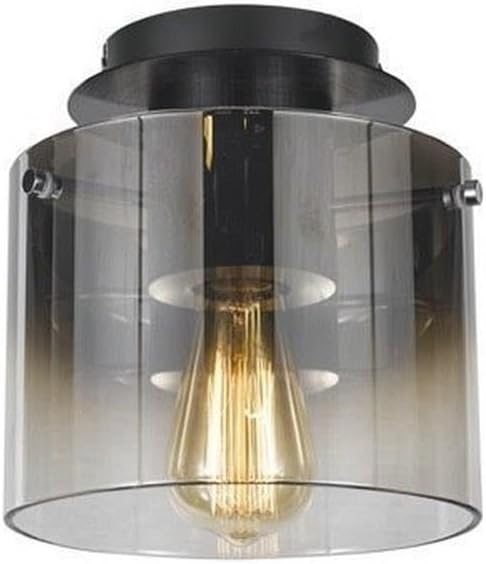 Artcraft AC11525SM Contemporary Modern One Light Flush Mount from Henley Collection in Black Finish, 8.00 inches
