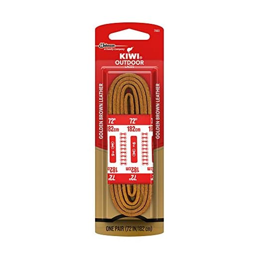 KIWI Leather Shoe Lace, Brown, 1 pair