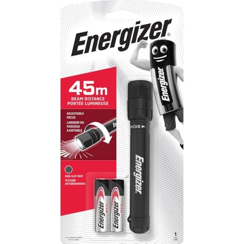Energizer X Focus LED Torch, Bright Flashlight, Water Resistant, For Indoor And Outdoors, Batteries Included